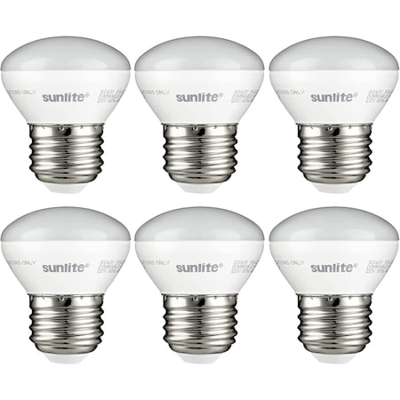 Sunlite LED R14 Mini Reflector FloodLght, 4W 25W Equiv, 250 Lumens, E26, Dimmable, 3000K Warm Wht, 6PK 41763-NS